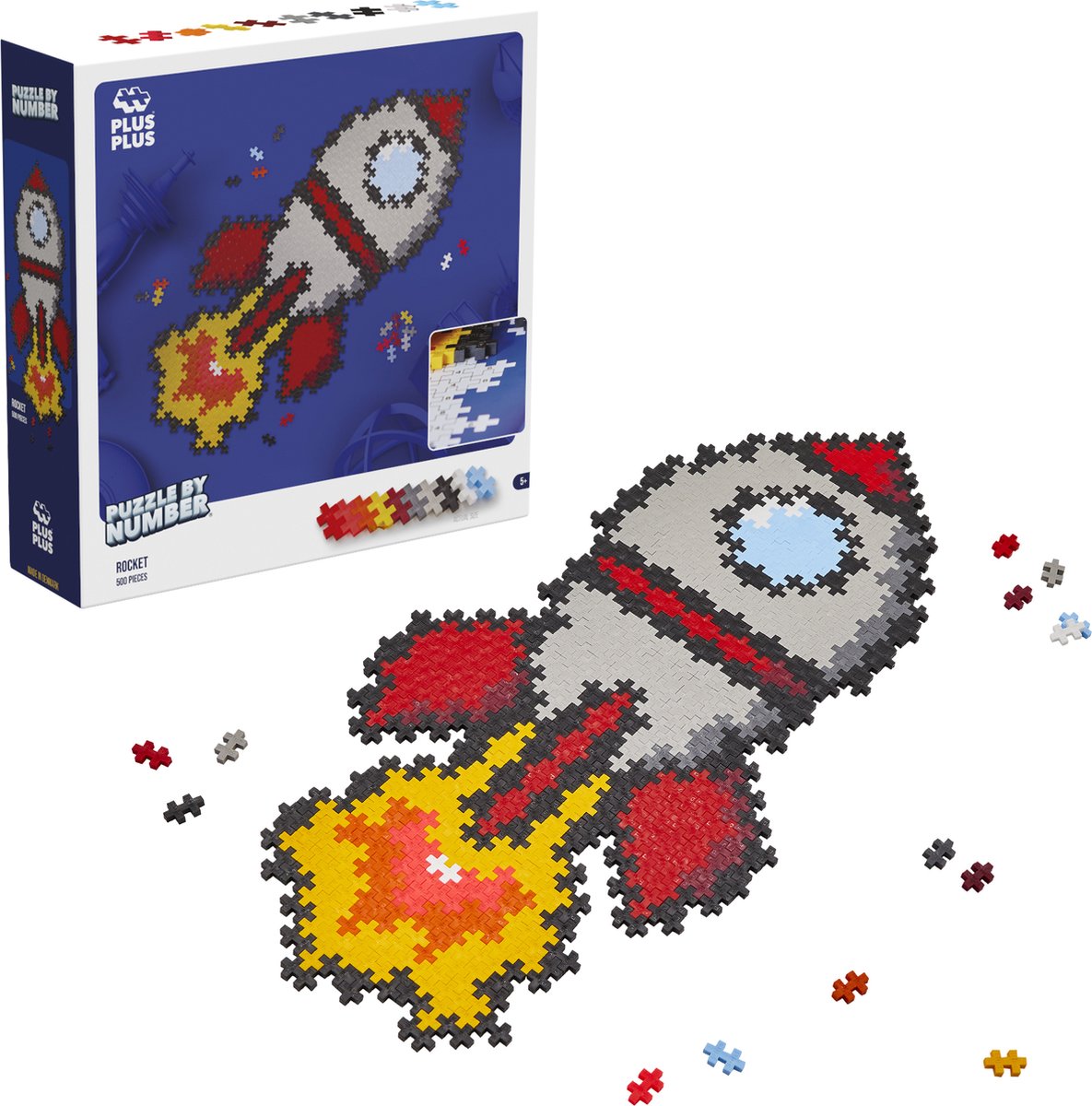 Plus-Plus-Puzzle nach Zahlenrakete Plus-Plus: 500 Teile (3930)