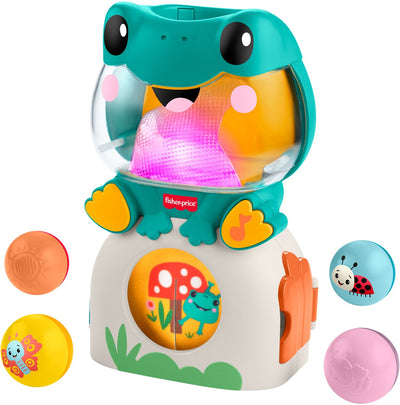 Fisher-Price Leucht- und Rollfrosch – musikalisches Ballspiel für Babys und Kleinkinder