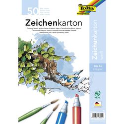 Zeichenpapier Folia 8300 Karton weiß