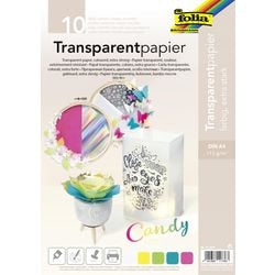 Bastelpapier Folia 87429 Transparentpapier Farbsortiment