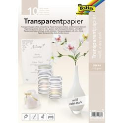 Bastelpapier Folia 87400 Transparentpapier weiß