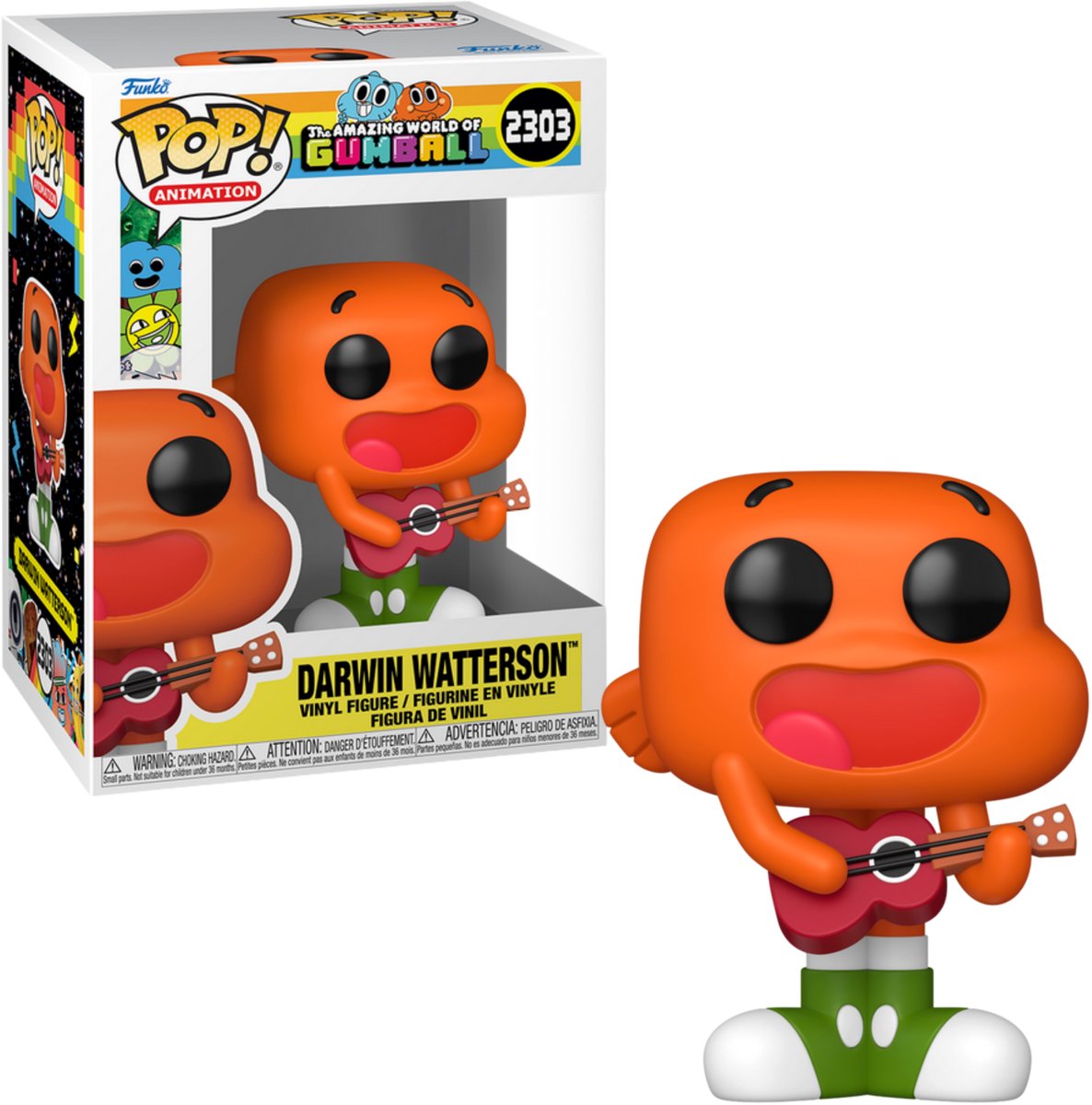 Funko, die erstaunliche Welt des Kaugummi-Pops! Animations-Vinylfigur Darwin 9 cm