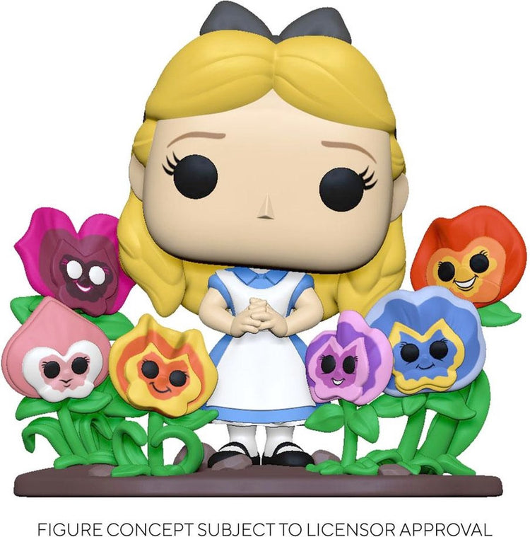 Disney Funko Alice im Wunderland Sammelfigur Pop! Deluxe Alice mit Blumen 10 cm mehrfarbig
