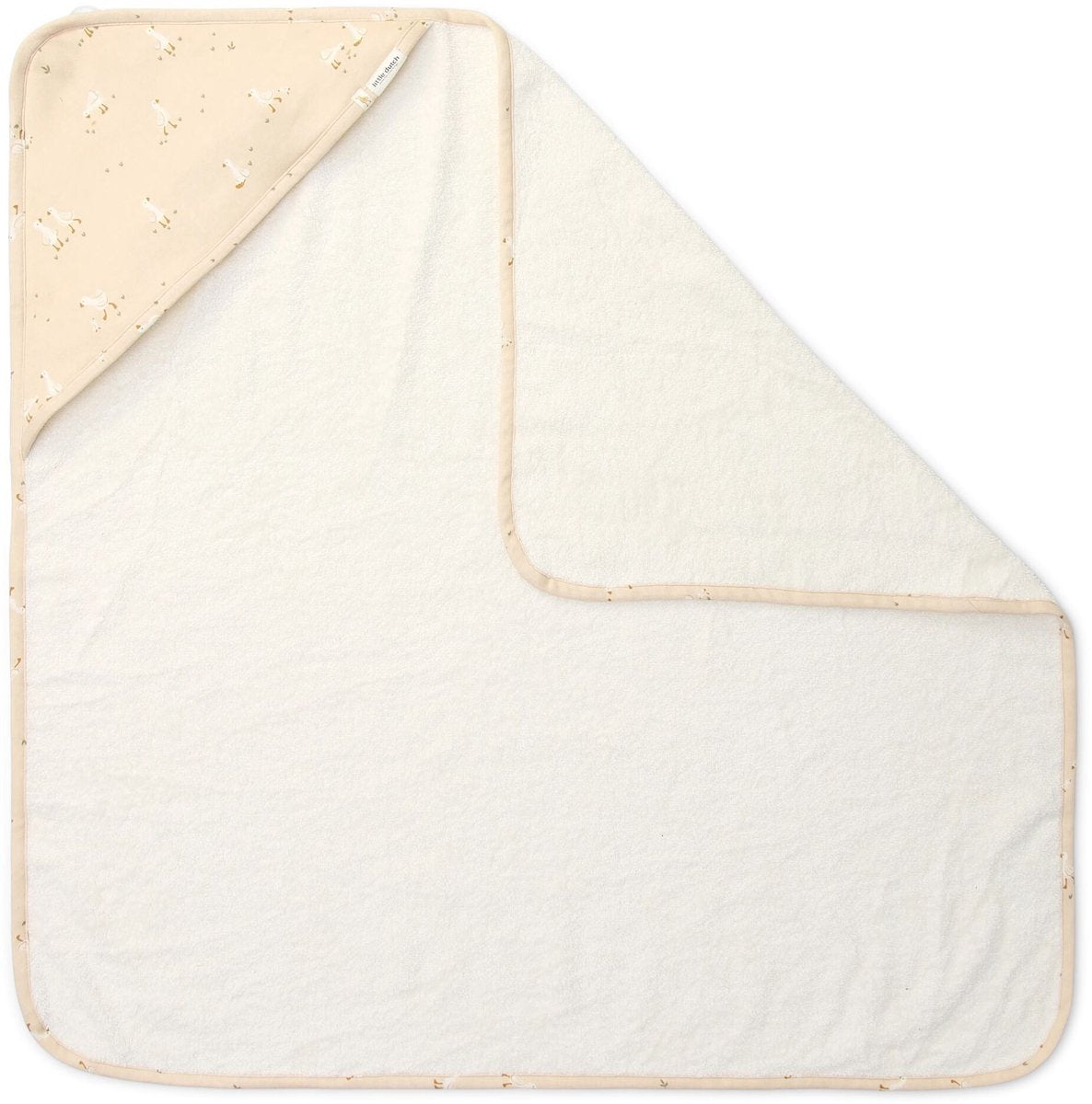 Kleiner holländischer Badeumhang – weiß – 75 x 75 – Neugeborene Naturals – kleine Gans