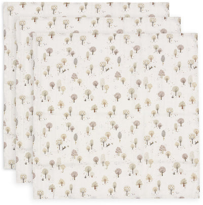 Jollein hydrophiles Tuch klein – 70x70cm – Tiny Park – 3 Stück
