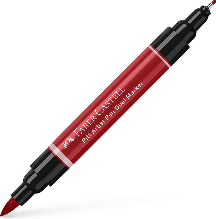 Faber-Castell Zeichenstift – Pitt Artist Pen – Duo Marker – 219 Deep Scarlet Red – FC-162119