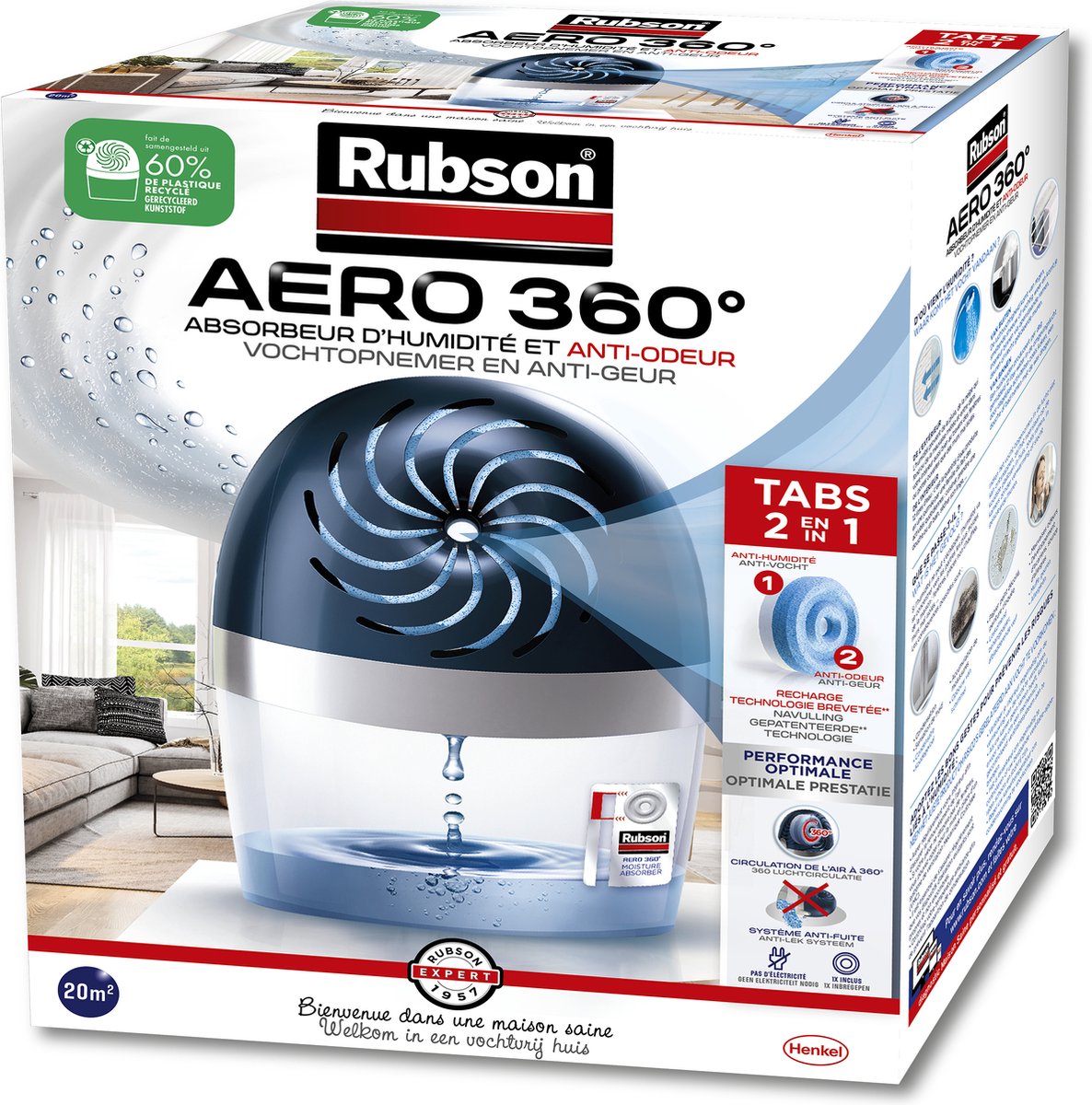 Rubson 1006727 – Einreibefeuchtigkeit aero360 450g | 1 Stk