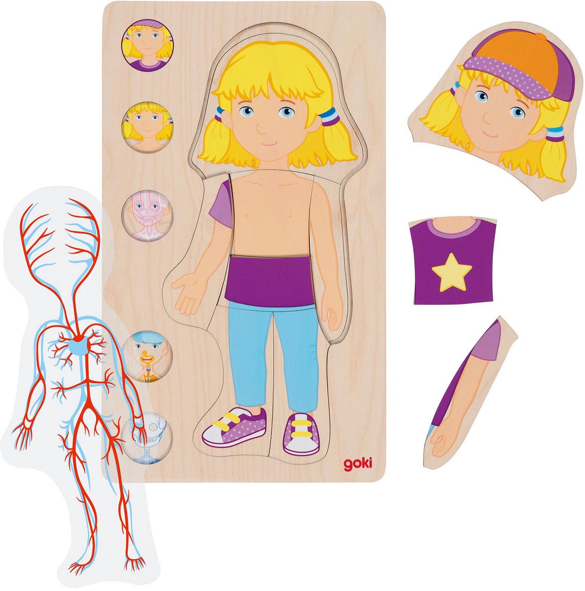 Goki Holzschicht Puzzle Human Body Girl, 29.