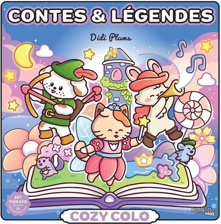 Hachette Heroes Cozy Colo – Didi Plums – Contes Légendes – Hachette – Malbuch für Erwachsene