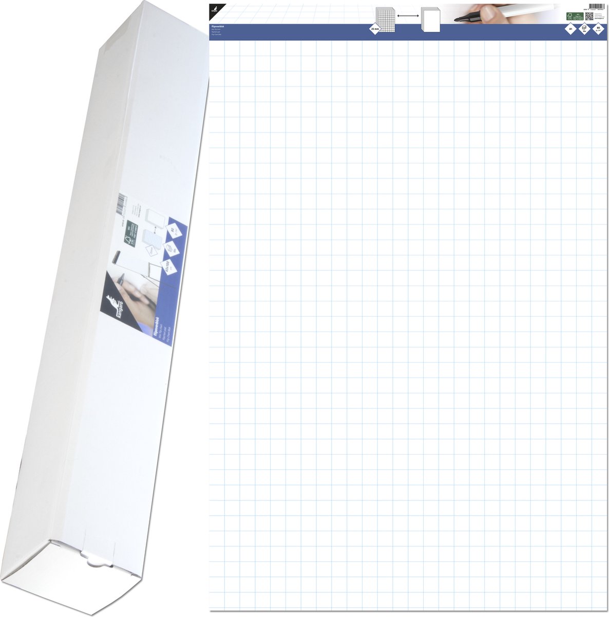 Kangaro-Flipchart-Papier – Blanko-Diamant – 65 x 100 cm – 65100-ds