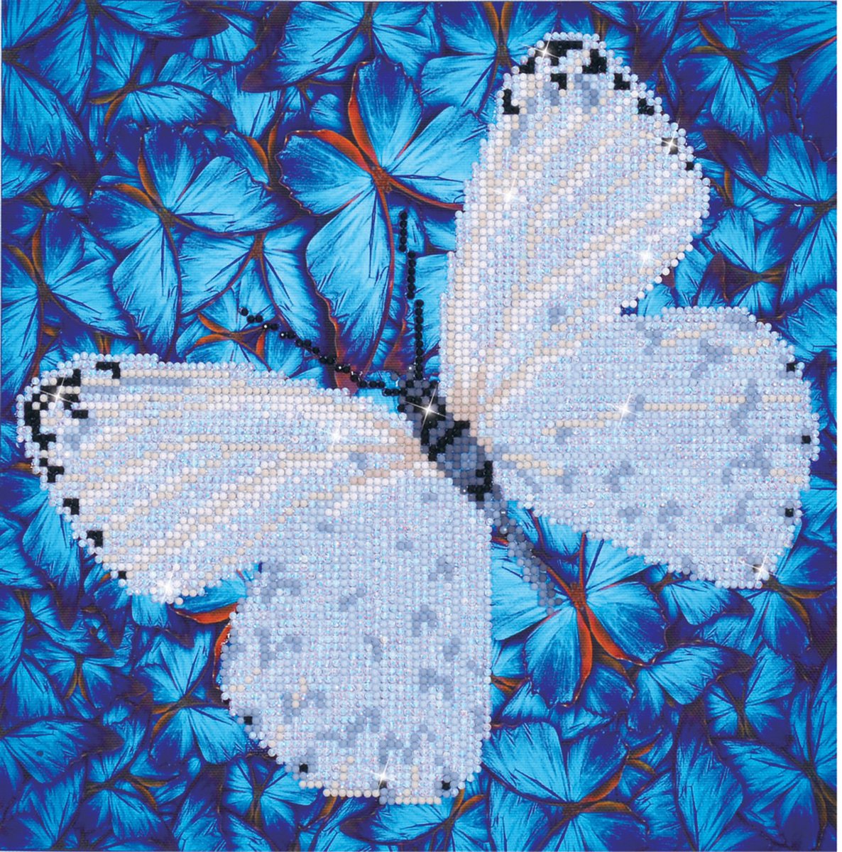 Diamond dotz® flutterby weiß Diamond dotz 30x30 cm
