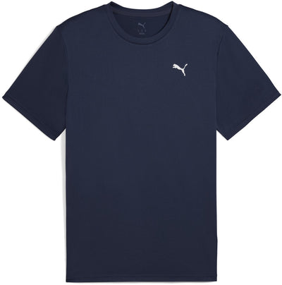Puma M Tad Essentials Solid Cat Tee (LC Small Cat) Herren-Sportshirt – Marine-Weiß