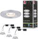 Paulmann LED Einbauleuchte Nova Mini Coin Basisset Stern IP44 rund 65 mm Coin 3x4W 3x310lm 230V 2700K Aluminium gedreht