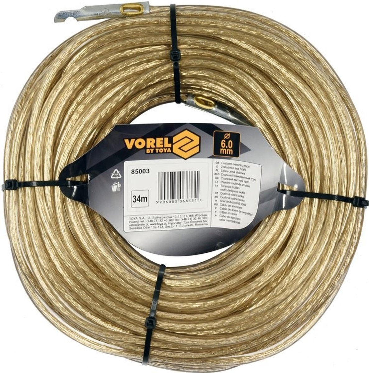 Vorel - Zolllinie aus Stahl - 6mm - 34m