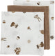 Meyco hydrophile Baby-Waldtiere-Tücher – 3er-Pack – Toffee – 70 x 70 cm