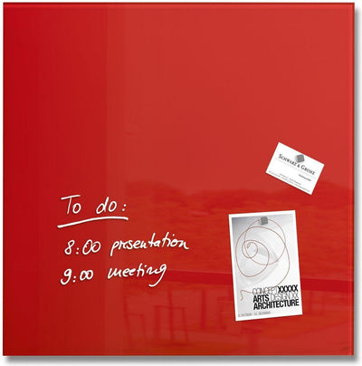 Sigel Glas-Magnettafel – Artverum – 48 x 48 cm – Rot – Si-gl114