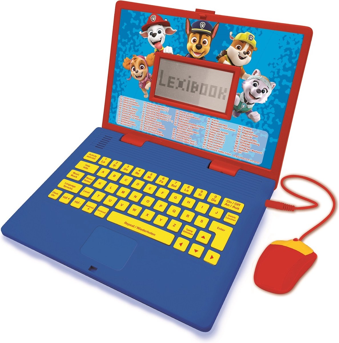 Lexibook Paw Patrol zweisprachiger Lern-Laptop – 124 Aktivitäten (Deutsch Englisch)