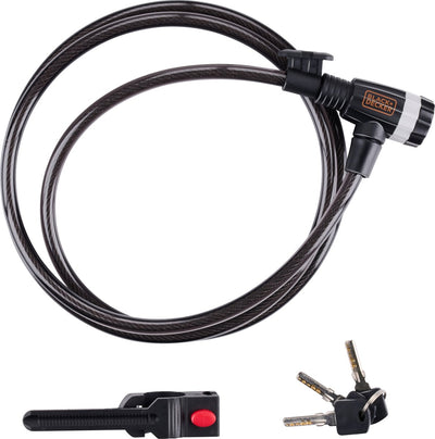 Black+decker Kabelschloss bxchbl7002 – Fahrradschloss – geeignet für Fahrrad, Motorrad und Roller – Länge 180 cm – Temperaturen bis -20 °C – schwarz