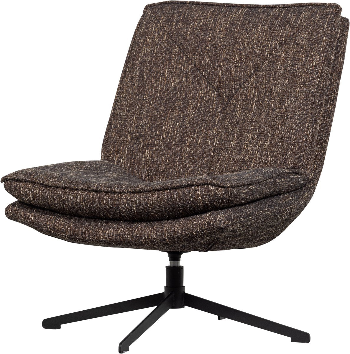 Woood Milaro Drehsessel – Polyester – Braun meliert – 88 x 75 x 94