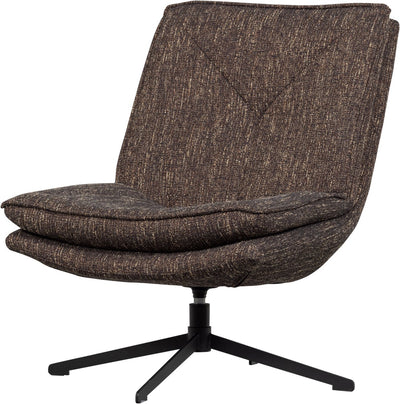 Woood Milaro Drehsessel – Polyester – Braun meliert – 88 x 75 x 94