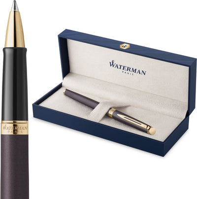 Waterman Hemisphere Tintenroller | die subtile Version | Lavaschwarz | feiner Punkt | mit Geschenkbox