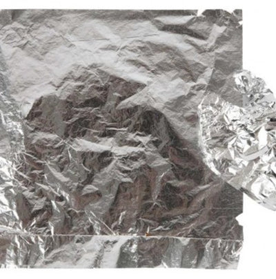 Creativ Company Blechimitat, Blatt 16x16 cm, Silber, 0,625 m2, 25 Blatt 1 Karton