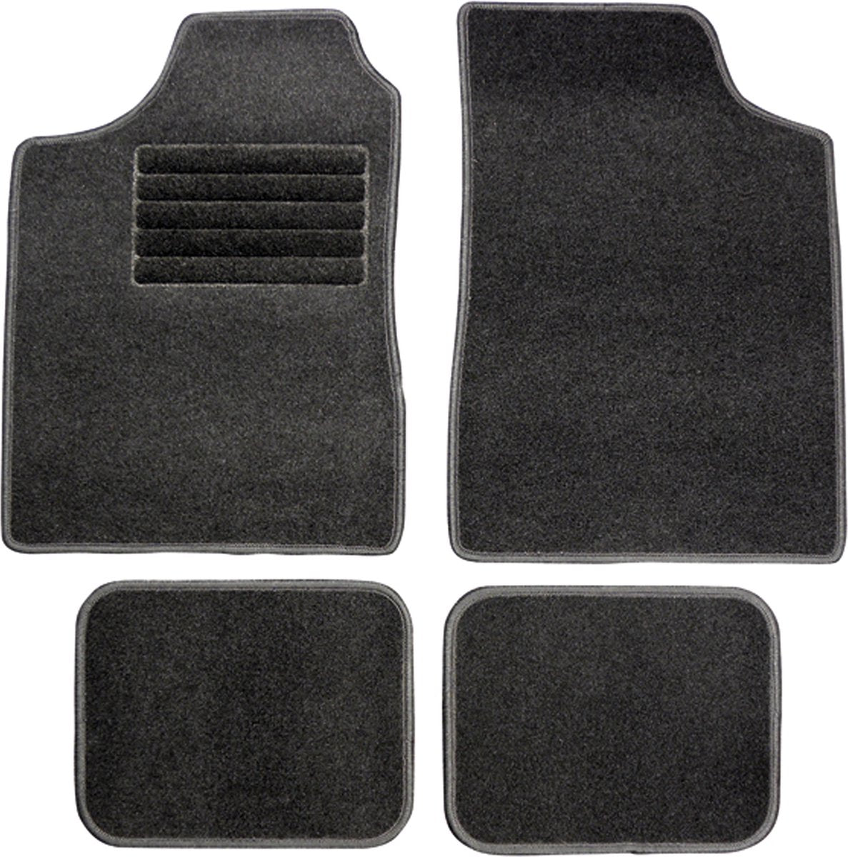Carpoint Fußmattensatz Semi-Fit C Graphitschwarz 4-teilig