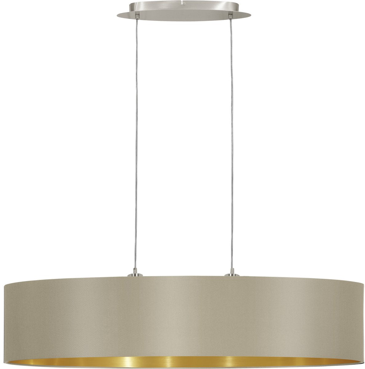 Eglo Maserlo – Hängelampe – 100 cm – Grau-Taupe-Gold