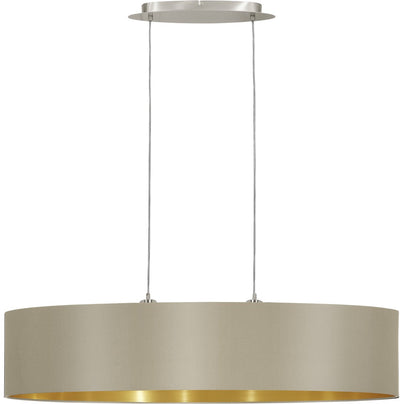 Eglo Maserlo – Hängelampe – 100 cm – Grau-Taupe-Gold