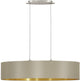 Eglo Maserlo – Hängelampe – 100 cm – Grau-Taupe-Gold