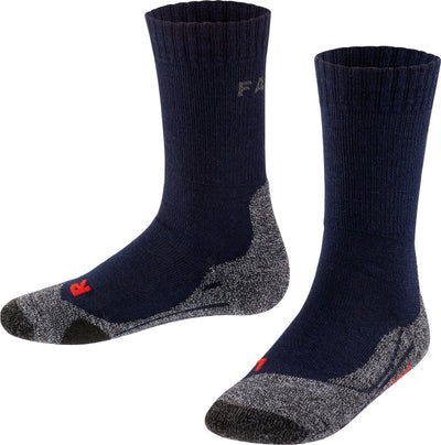 Falke TK2 Anti-Blister Wandersocken aus dickem Woll-Funktionsmaterial Kinder blau - Größe 23-26