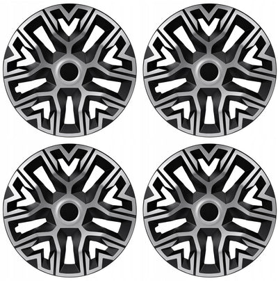 Nrm Universal-Radkappen 14'' das Beste zweifarbig silber schwarz 4 Stück
