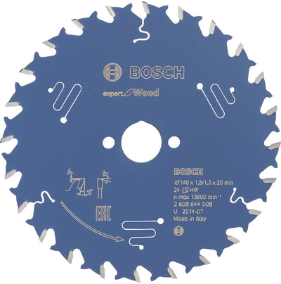 Bosch Zubehör Kreissägeblatt Expert für Holz 140x20x1,8 1,3x24 t - 2608644008