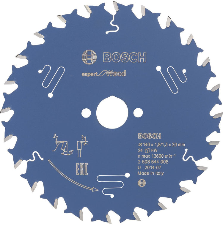 Bosch Zubehör Kreissägeblatt Expert für Holz 140x20x1,8 1,3x24 t - 2608644008