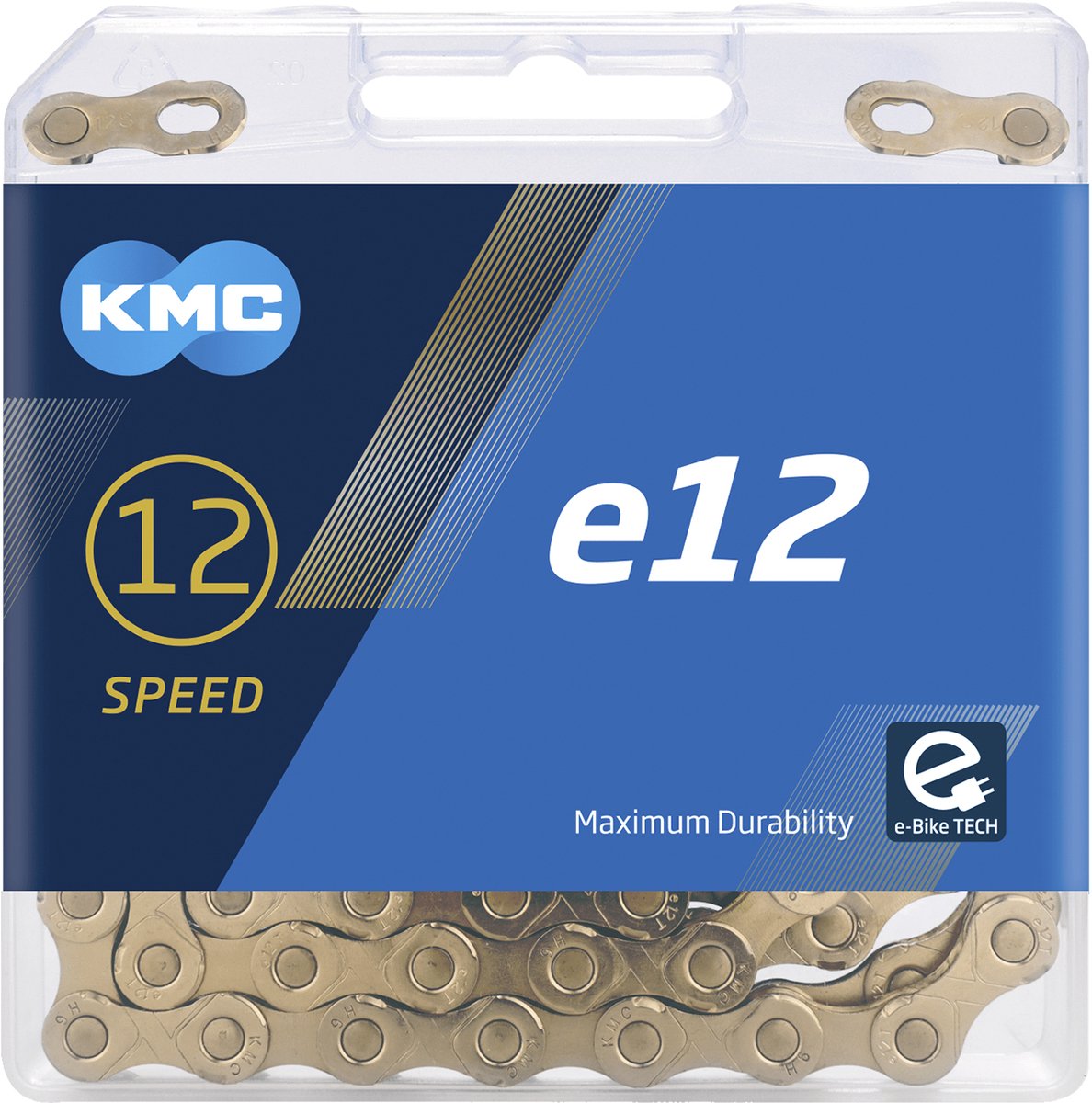 KMC Kette e12 Ti-Ni gold, 1 2x11 128, 130 Glieder, 5,2mm Bolzen, 12-fach