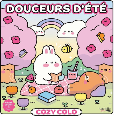 Hachette Cozy Colo – Douceurs d'ete Sommerfreuden – Atelier Créatif Autres Lizenzen – Malbuch für Erwachsene und Kinder
