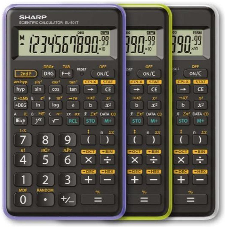 Taschenrechner Sharp el-501 t, batteriebetrieben, Anzahl der Anzeigepositionen: 12