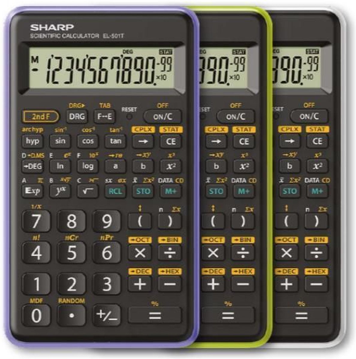 Taschenrechner Sharp el-501 t, batteriebetrieben, Anzahl der Anzeigepositionen: 12