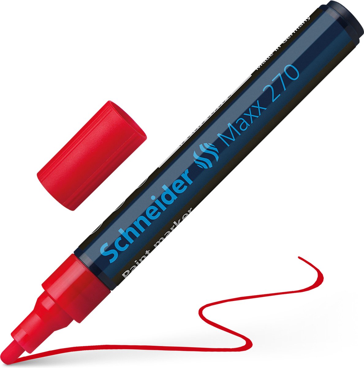 Schneider Schreibgeräte Schneider Paint Marker - Maxx 270 - Strichstärke 1-3 mm - Rot - Lackstift - S-127002