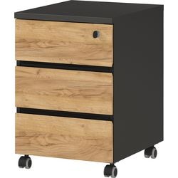 Schubladenelement Germania 4264-549 600 x 410 x 500 mm Anthrazit, Eiche
