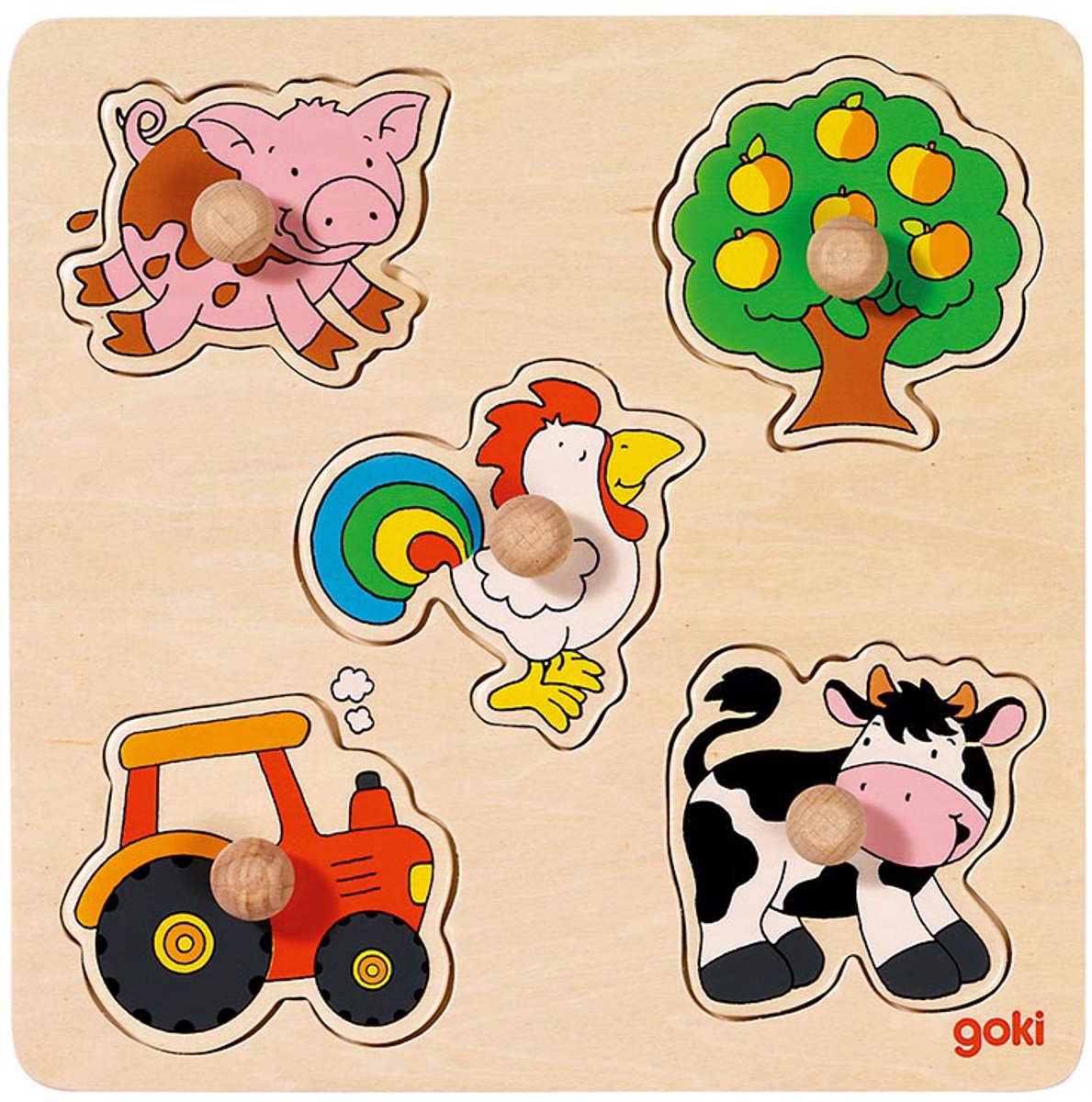 Goki Holz Nick Puzzle Farm