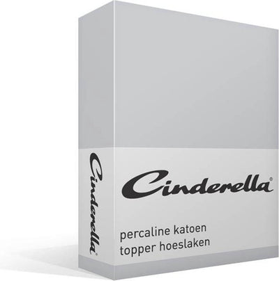 Cinderella Weekend - Topper-Spannbettlaken (bis 15 cm) - Baumwolle - 200x220 cm - Hellgrau