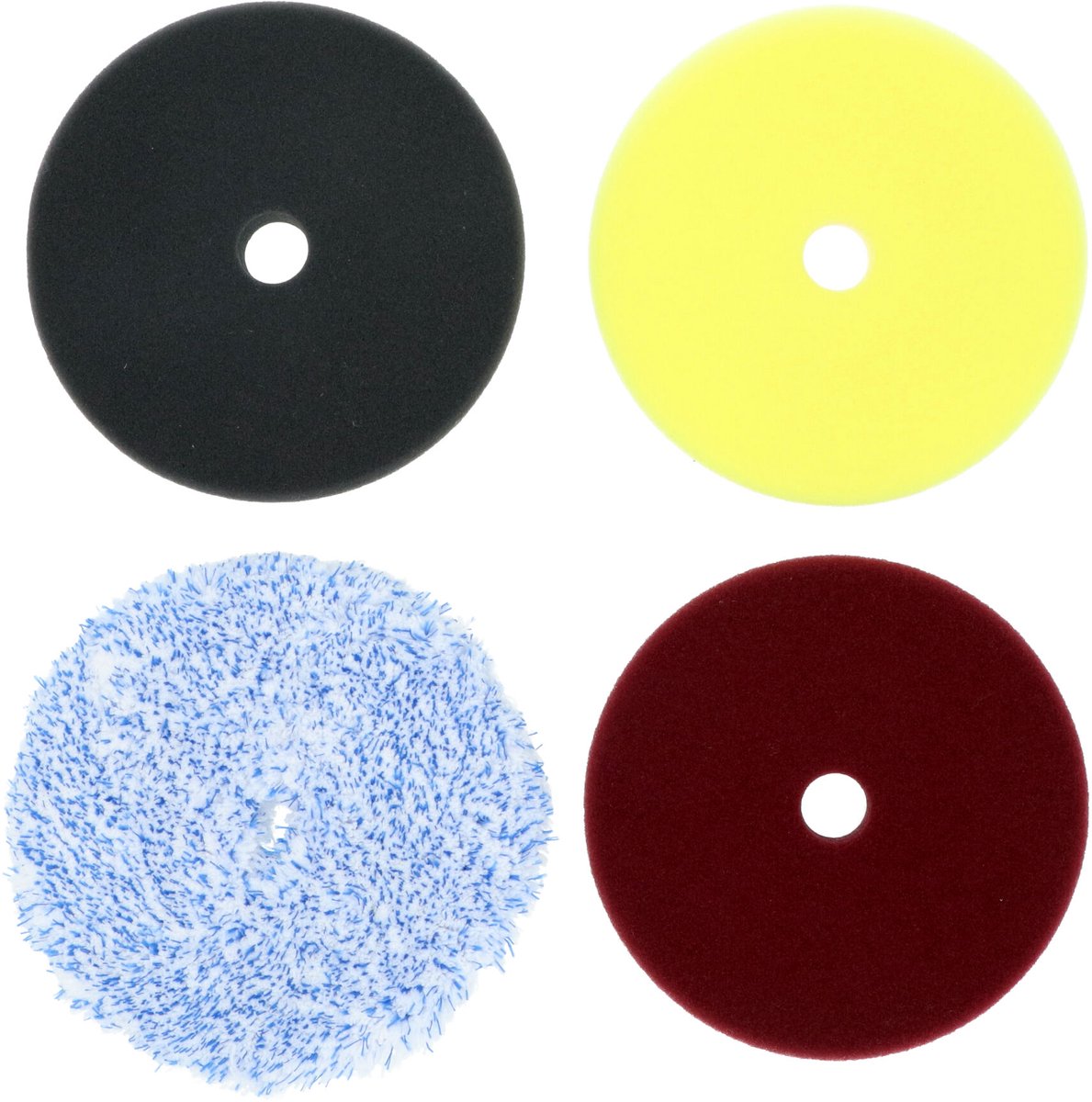 Carpoint-Set Polierpads – 4 Härtegrade – weich, mittelhart, mehrstufig – 5