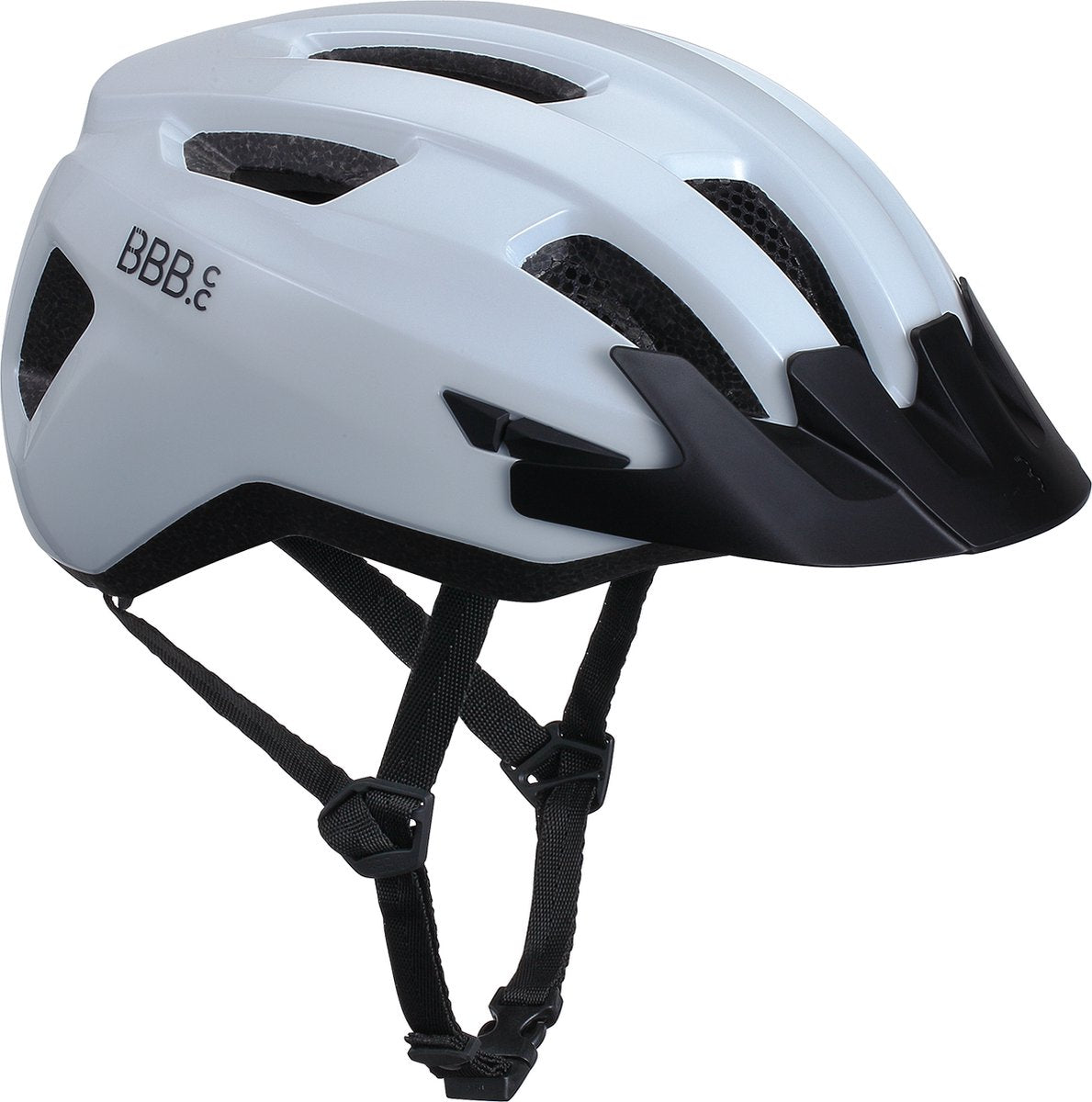 Bbb Cycling Rennradhelm - Mittel: 52 - 58 cm - Radsport, MTB Cityrad - waschbare Polsterung - mit Rücklichtbefestigung - Fahrradhelm Damen Herren - glänzend weiß - Condor 2.0 BHE-173