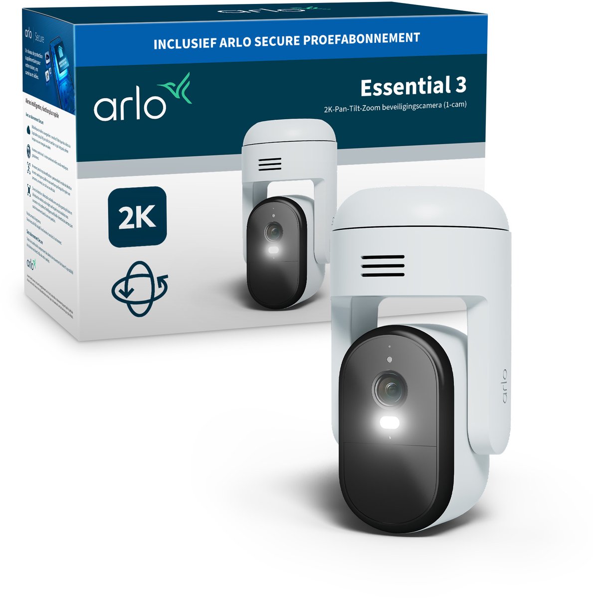 Arlo Essential3 2K PTZ-Überwachungskamera für den Außenbereich – 1 IP-Kamera