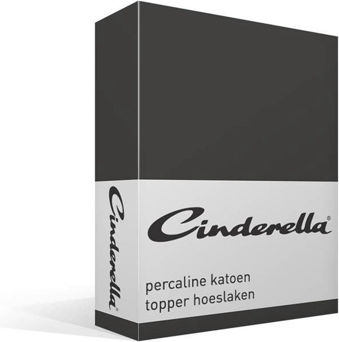 Cinderella-Wochenende – Topper-Spannbettlaken – bis 15 cm Matratzenhöhe – Baumwolle – 200 x 200 cm – Anthrazit