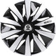 Sparco Radkappen Lazio 13 Zoll Schwarz Silber - 4 Stück