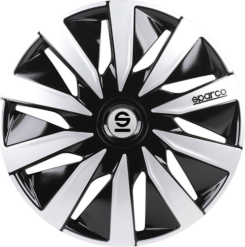 Sparco Radkappen Lazio 13 Zoll Schwarz Silber - 4 Stück