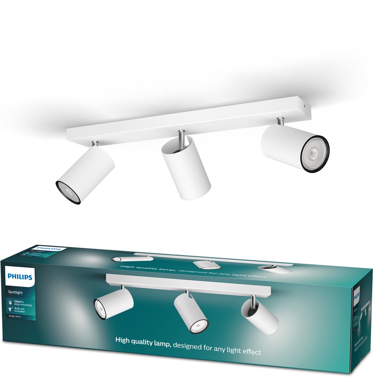 Philips LED Philips Kosipo Aufbaustrahler – 3-flammig – Weiß