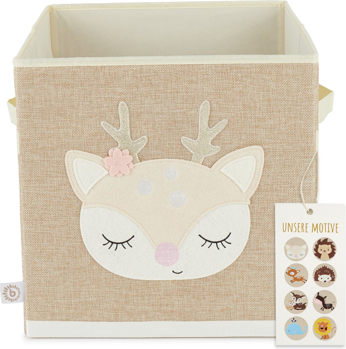 Bieco Hirschella 32 cm Stoff-Aufbewahrungsbox 04010463